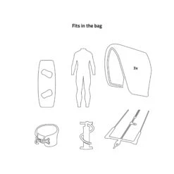 PROLIMIT Kitesurf BB Golf Travel Light Grey/White - 140 X 45 Grey/White -Board Frei Verkäufe 404.03344.020 3